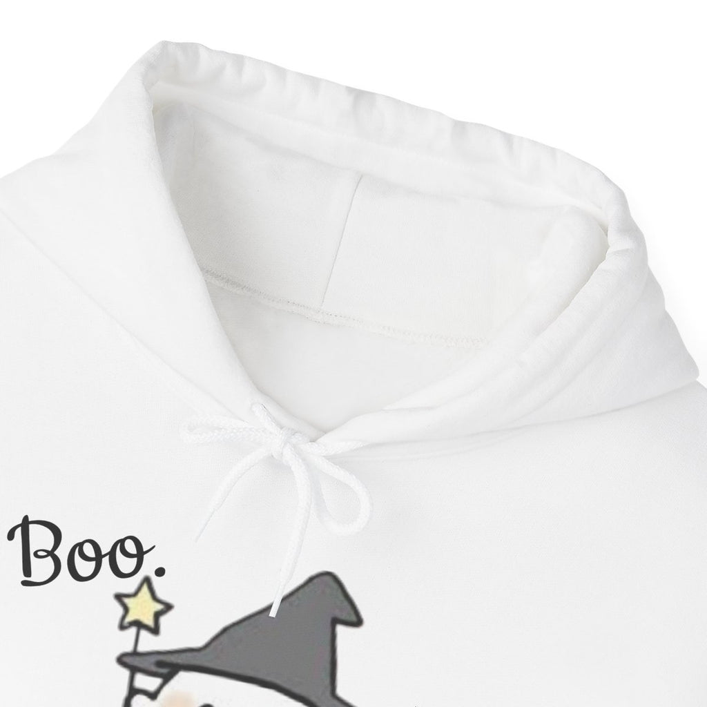 Boo Magic Witch Ghost Hoodie | White , Warm .
