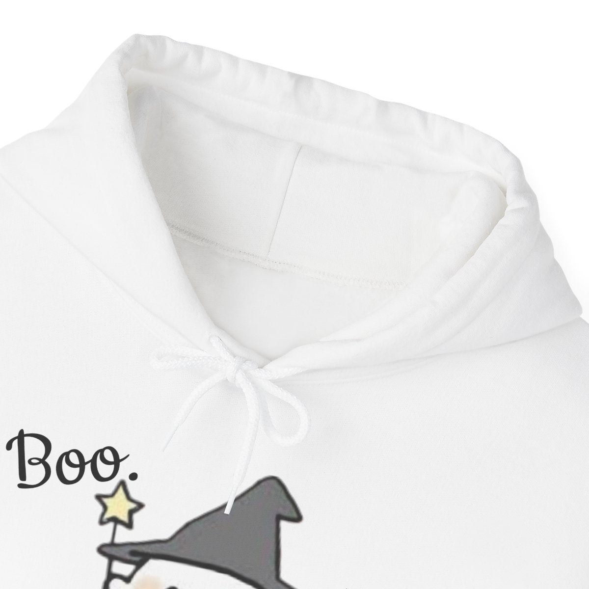Boo Magic Witch Ghost Hoodie | White , Warm .